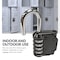 Newhouse Hardware Combination Padlock, Number of Dials 4, Customizable 4-Digit Lock Combo, Black NHH-NUMLK-BLK - alternate 8